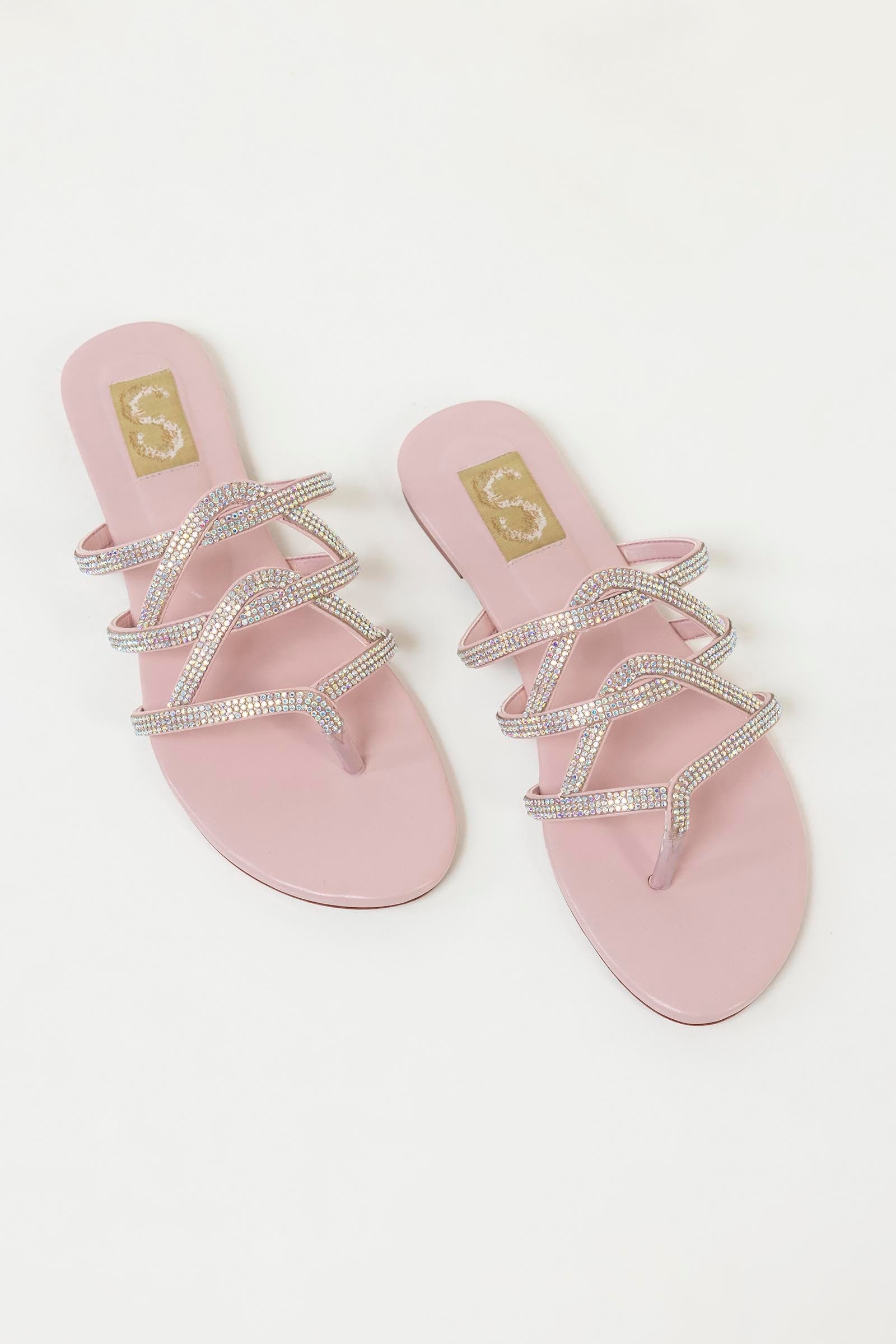 Lilac Diamante Flats Main image