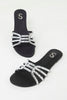 Black Diamante Flats