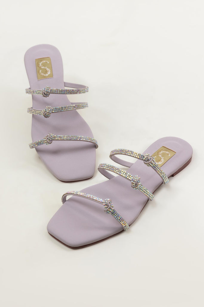 Lilac Embellished Flats