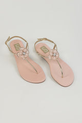 Peach Floral Sandals