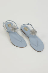 Blue Floral Sandals