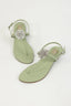 Green Floral Sandals