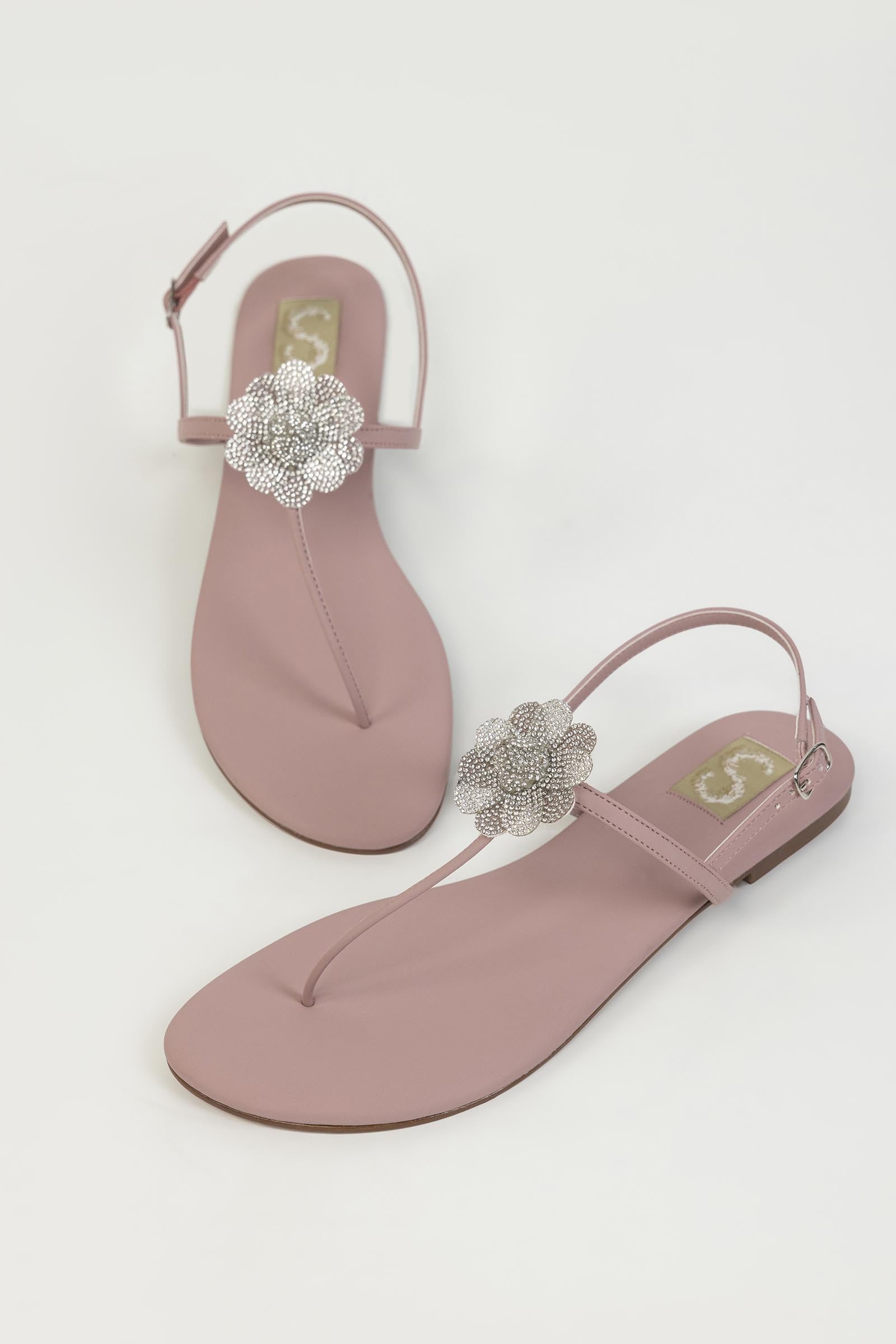 Pink Floral Flats Main image