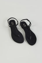 Black Diamante Flats