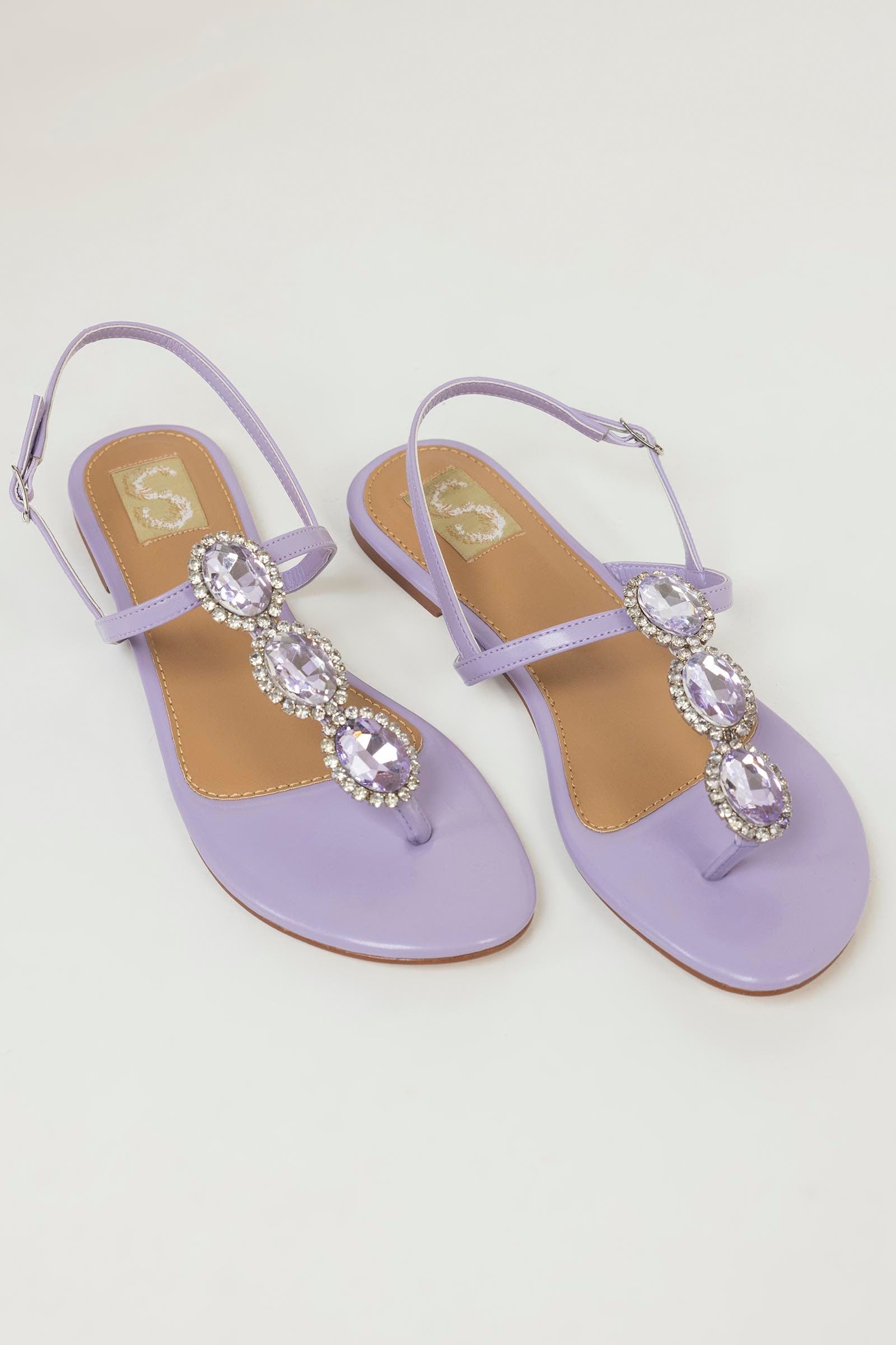 Purple Slingback Flats Main image