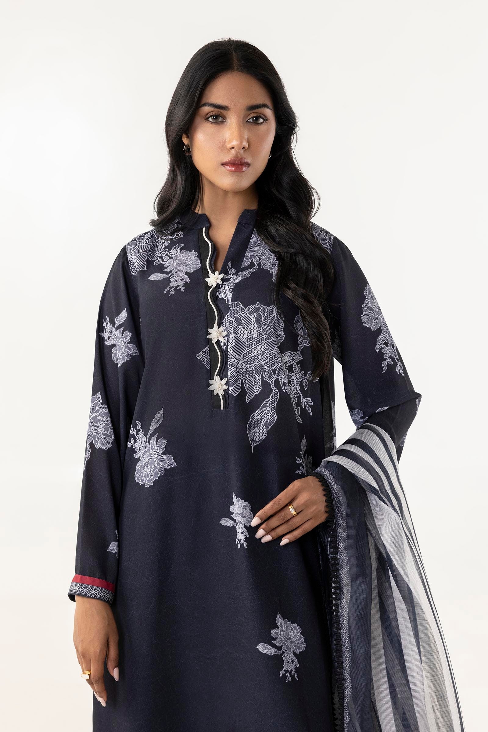 Stitched Crepe Shirt + Dupatta Secondary image