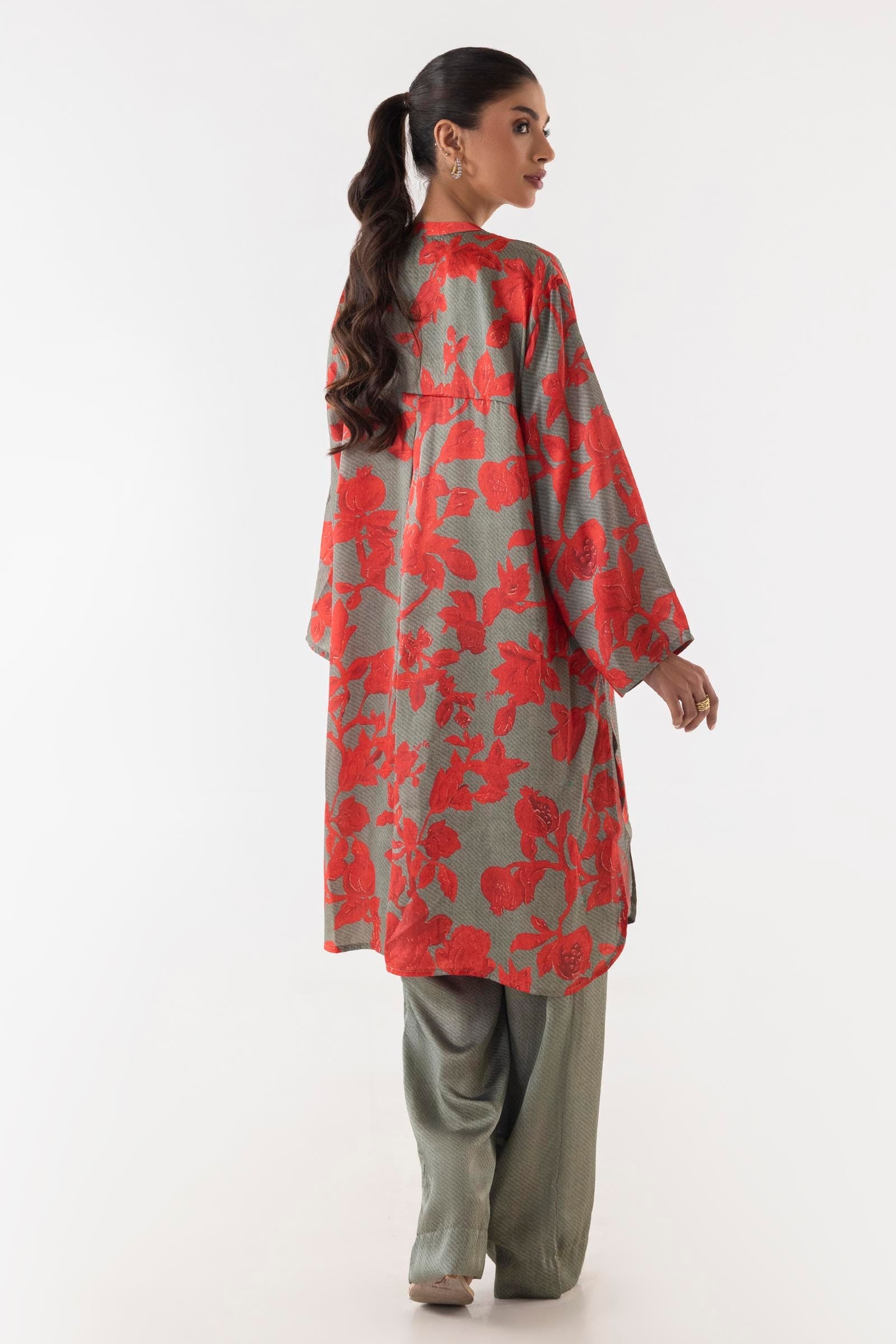 Multi Floral Printed Shirt + Culotte Secondary image