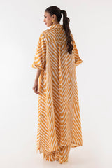 Stitched Striped Printed Shirt + Culotte