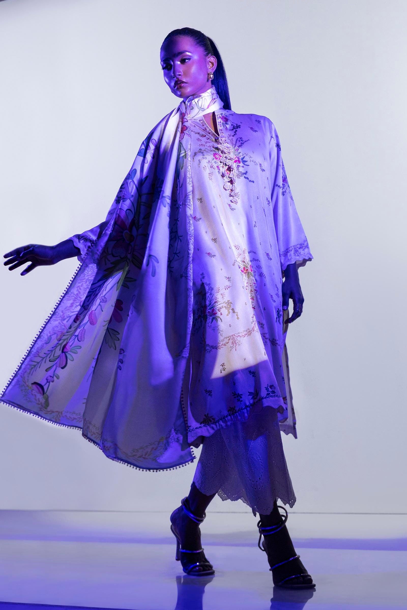 Stitched Satin Printed Shirt + Dupatta Main image