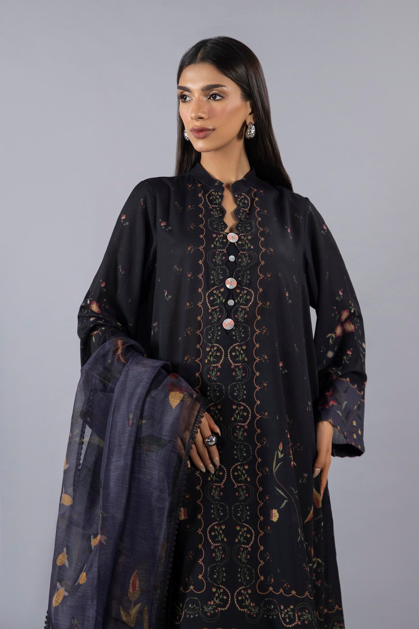 Stitched Crepe Shirt + Dupatta Secondary image