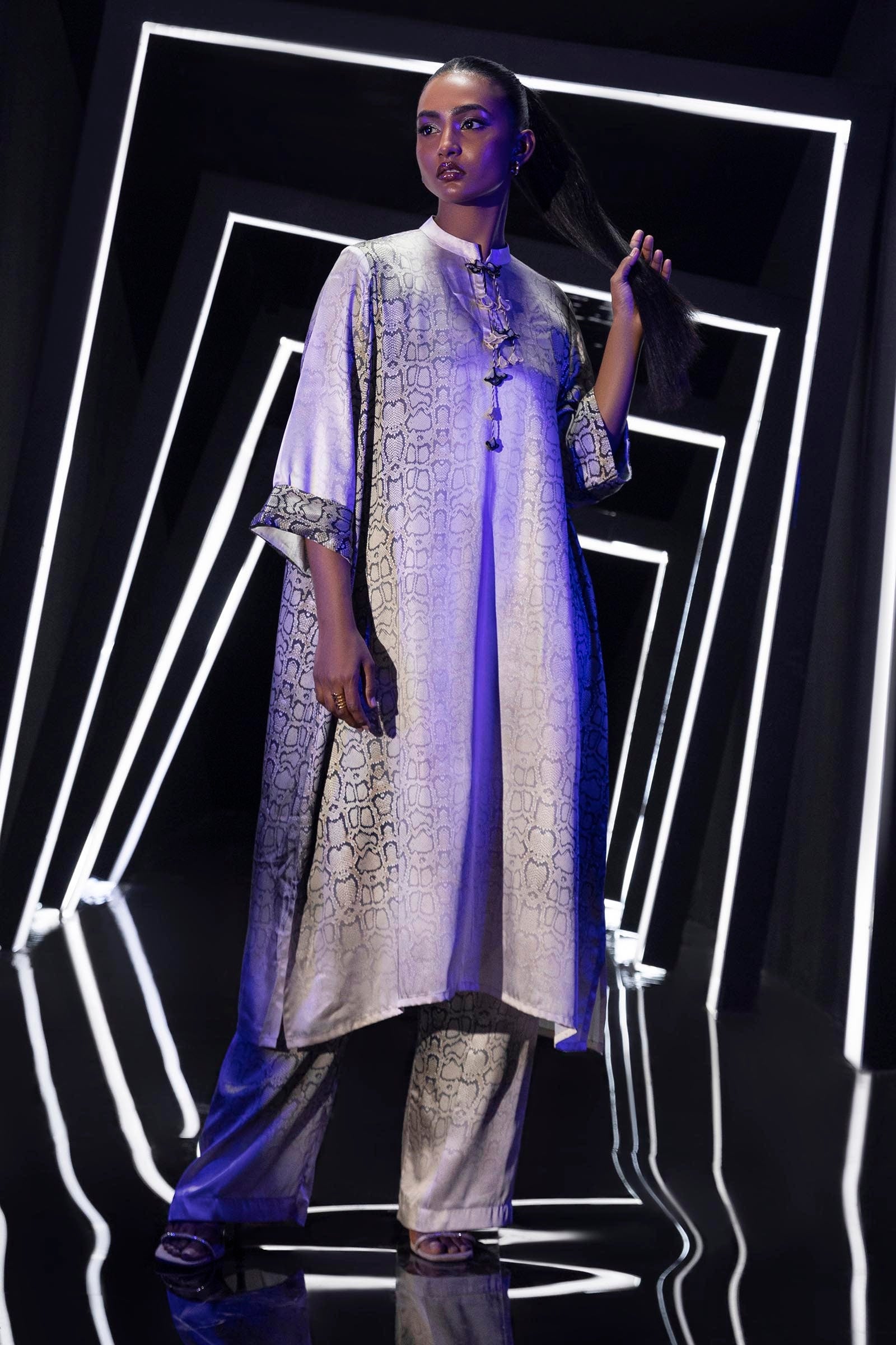 Stitched Digital Printed Shirt + Culotte Main image