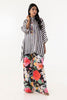 Stitched Black And White Printed Shirt + Culotte