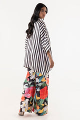 Stitched Black And White Printed Shirt + Culotte