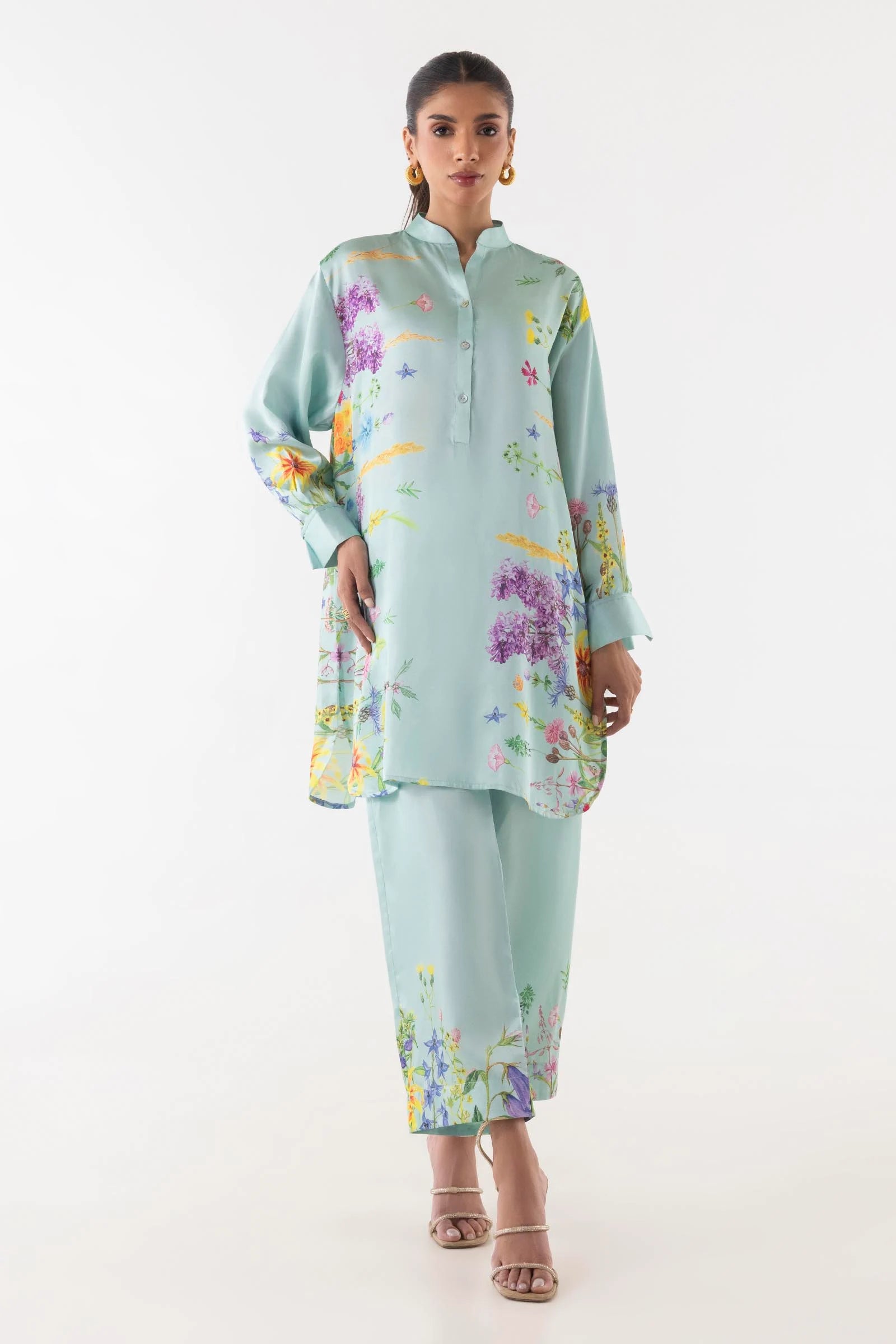 Stitched Poly Satin Shirt Main image