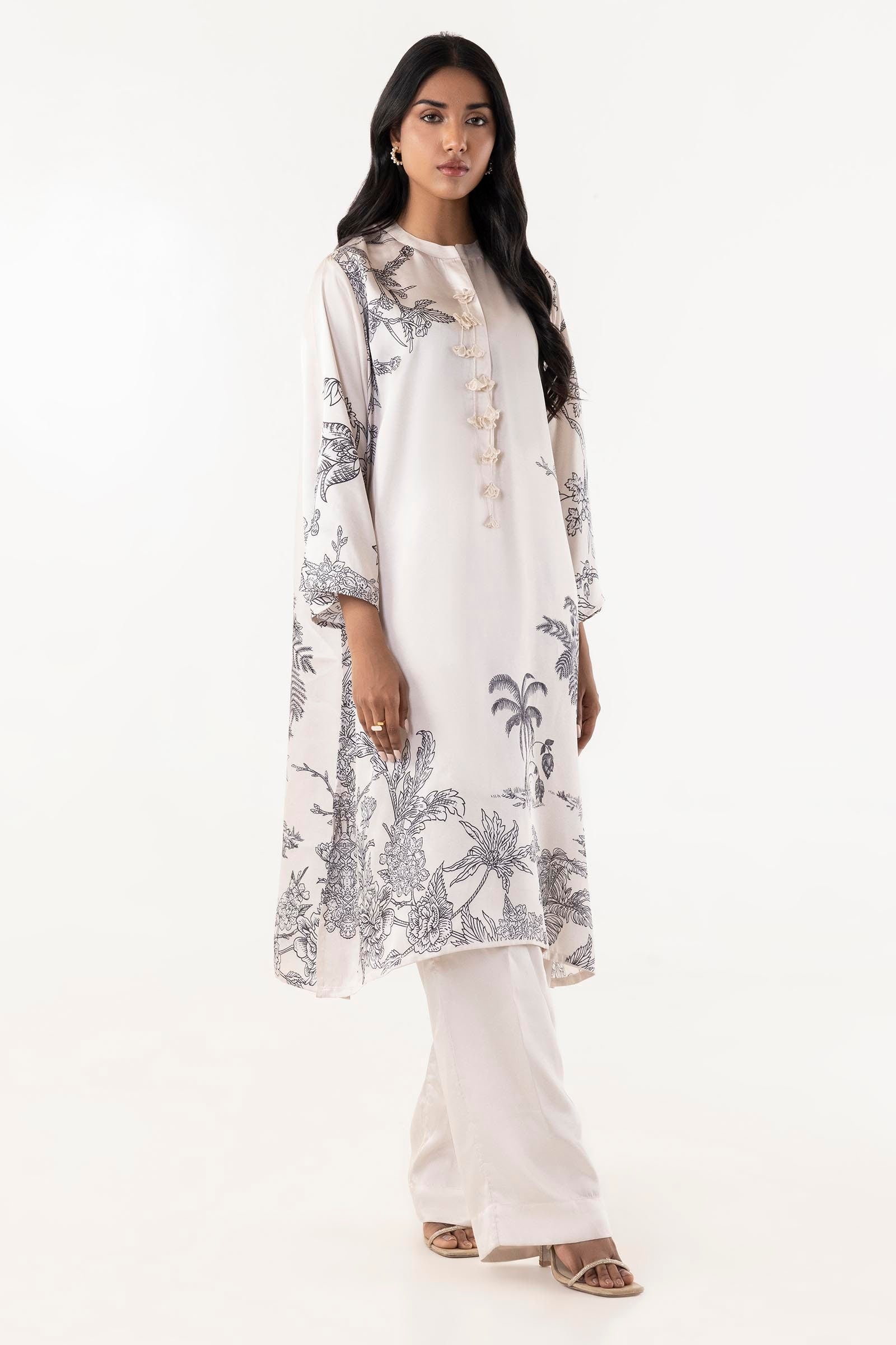 Stitched Satin Shirt + Culotte Main image