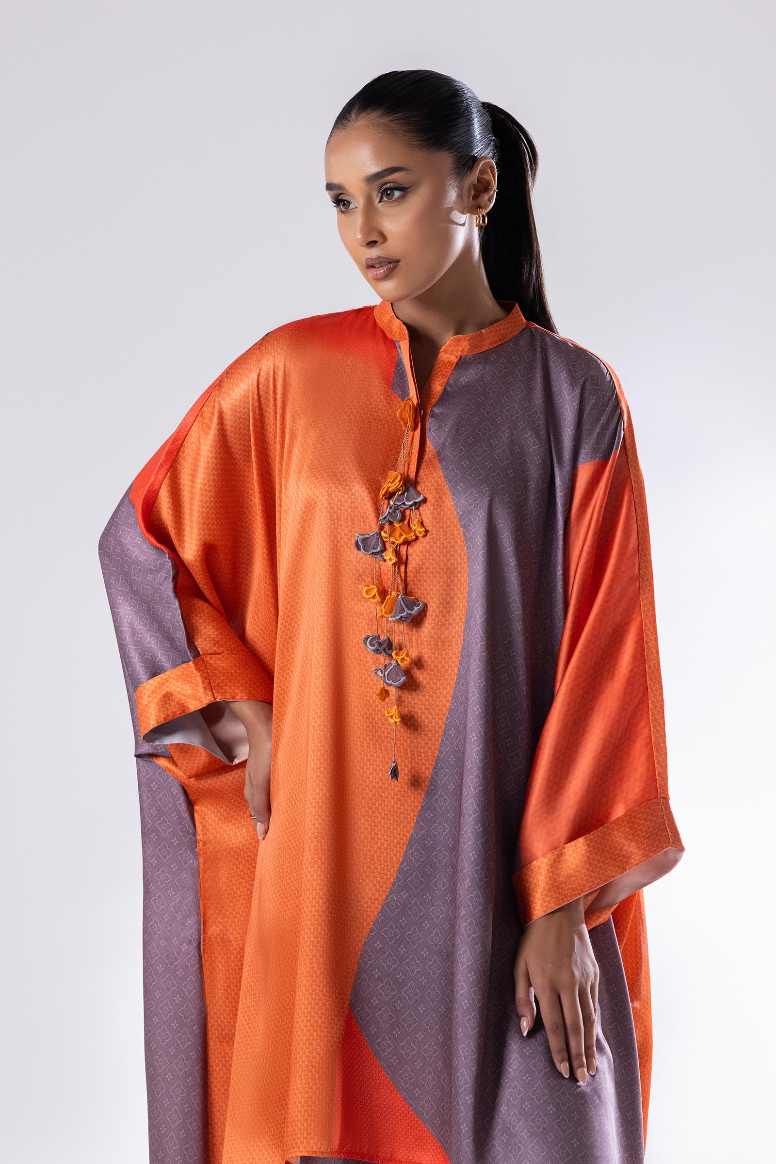 Stitched Satin Printed Set Secondary image