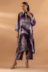 Stitched Satin Shirt + Culotte