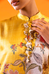 Stitched Satin Printed Shirt + Bottom