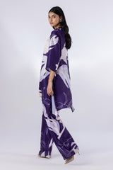 Stitched Satin Shirt + Culotte