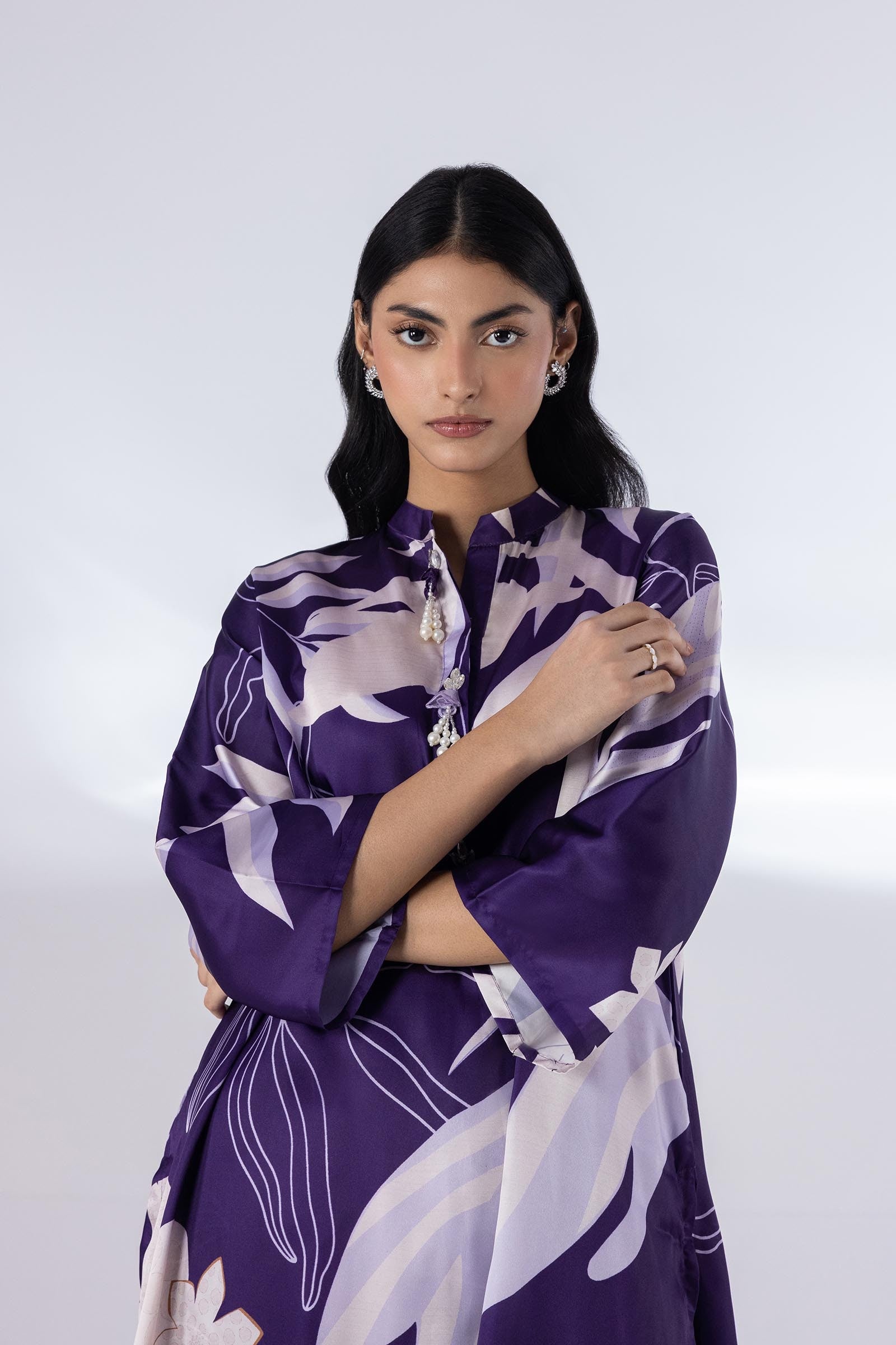 Stitched Satin Shirt + Culotte Secondary image