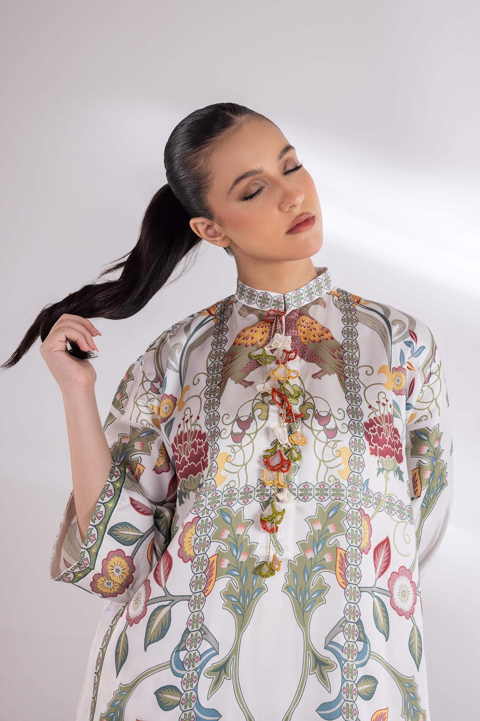 Stitched Silk Shirt + Bottom Secondary image