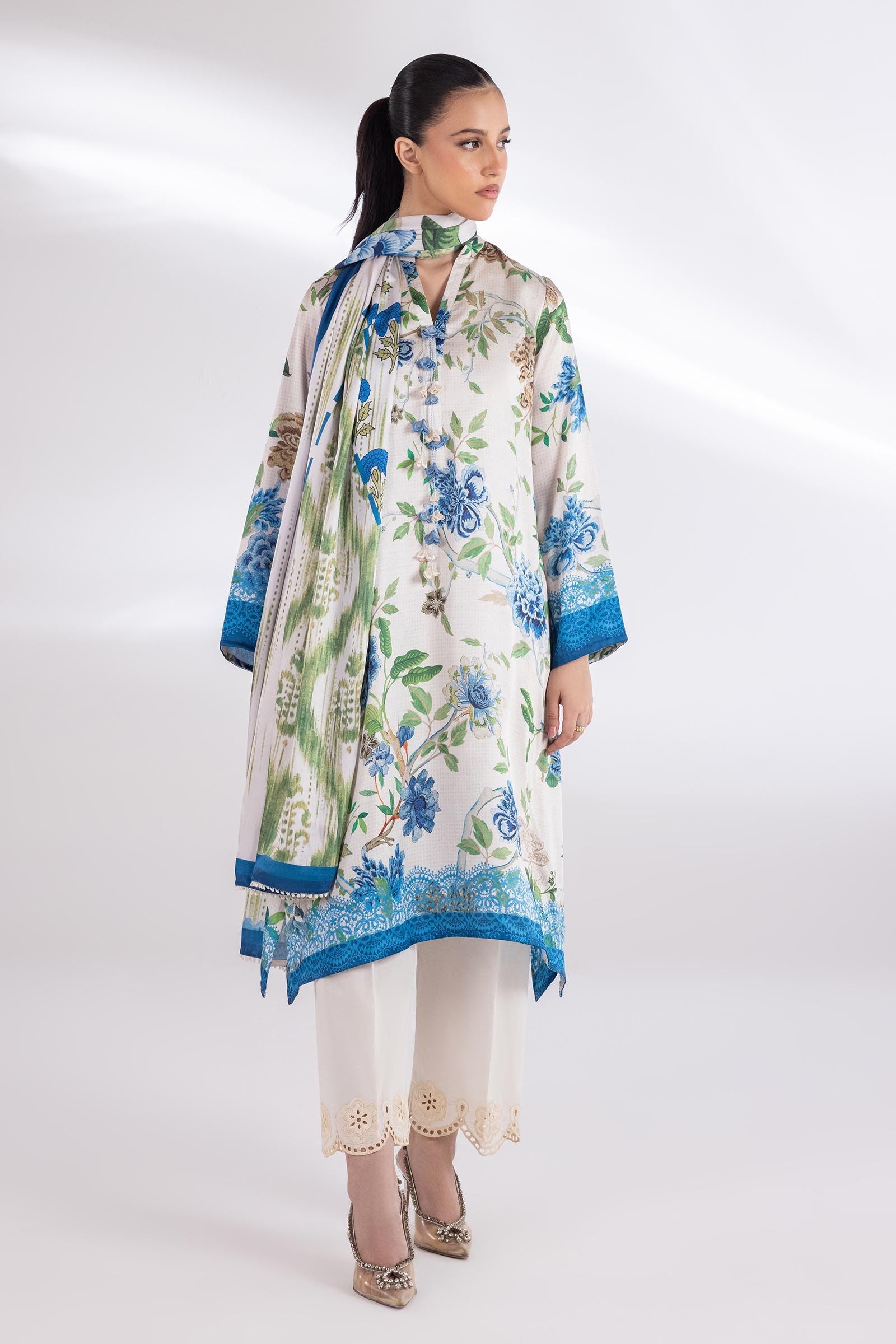 Stitched Silk Shirt + Dupatta Main image