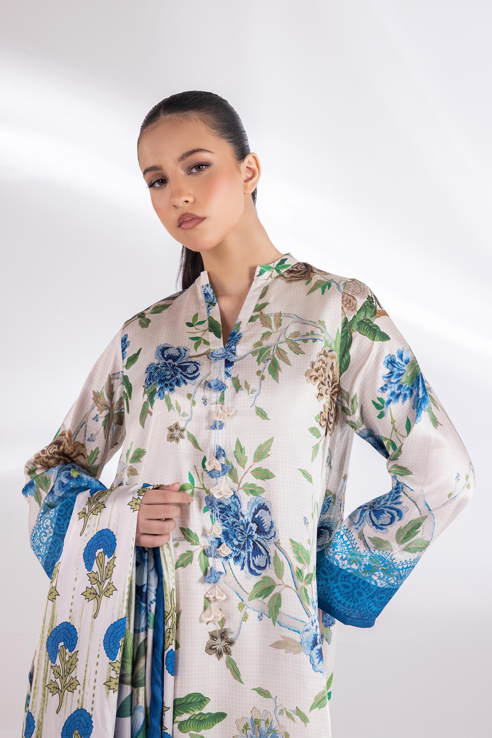 Stitched Silk Shirt + Dupatta Secondary image