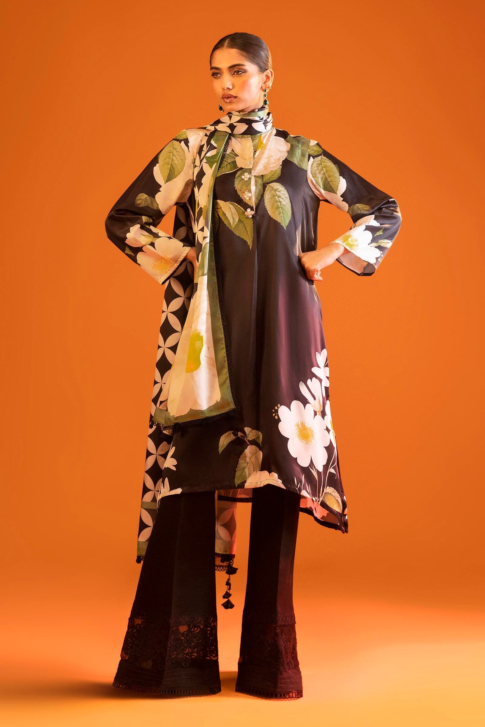 Stitched Silk Shirt + Dupatta Main image