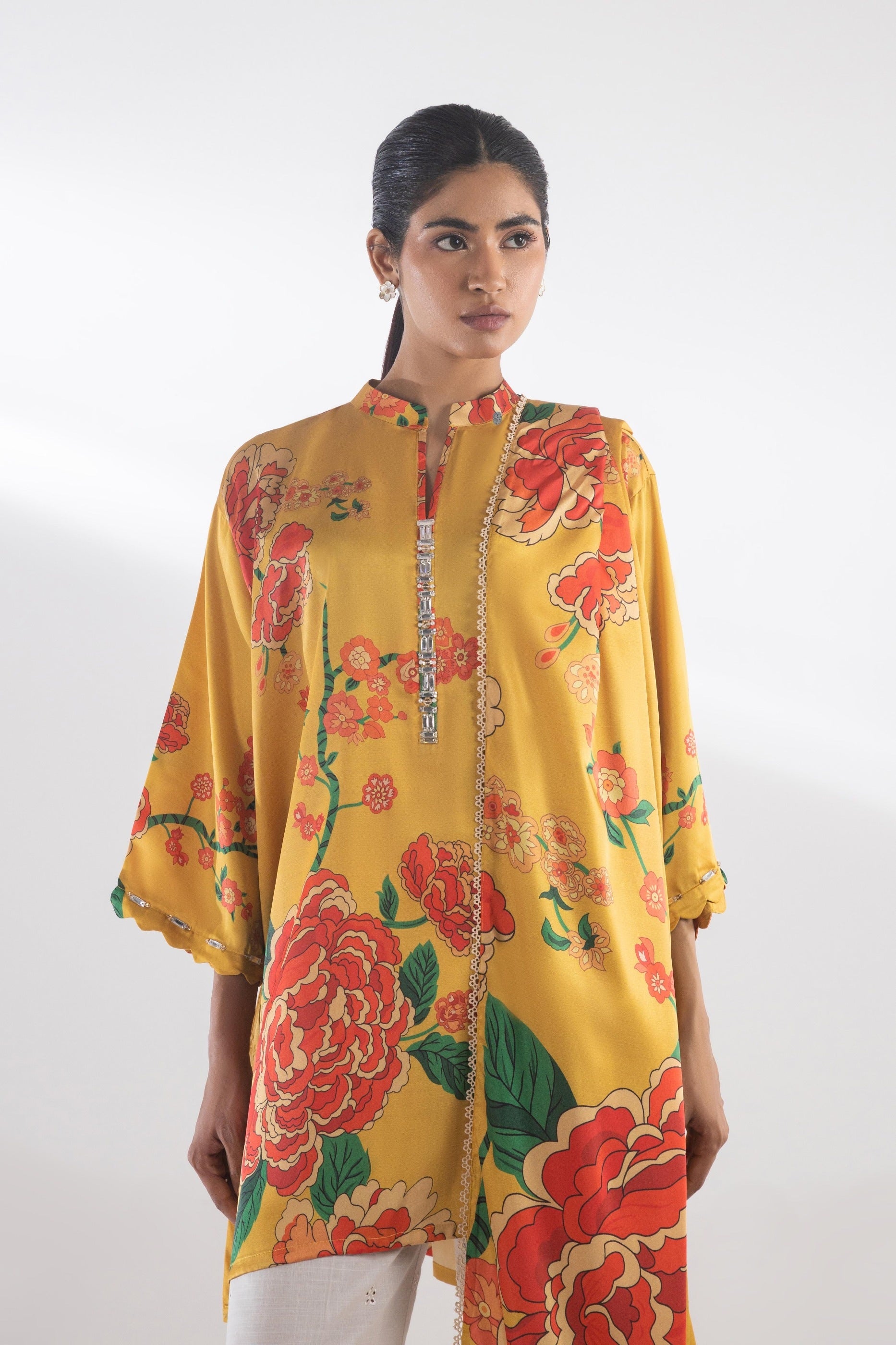 Stitched Silk Shirt + Dupatta Secondary image