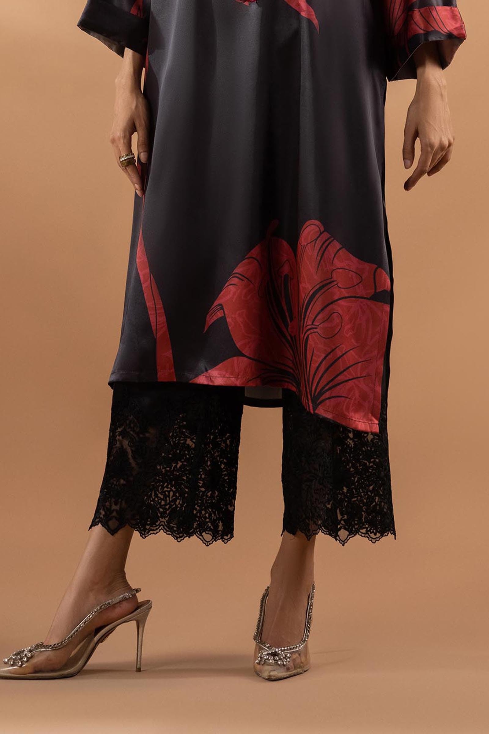 Stitched Black Pants Main image