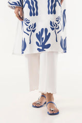 Stitched Lawn Embroidered Scalloped Culotte