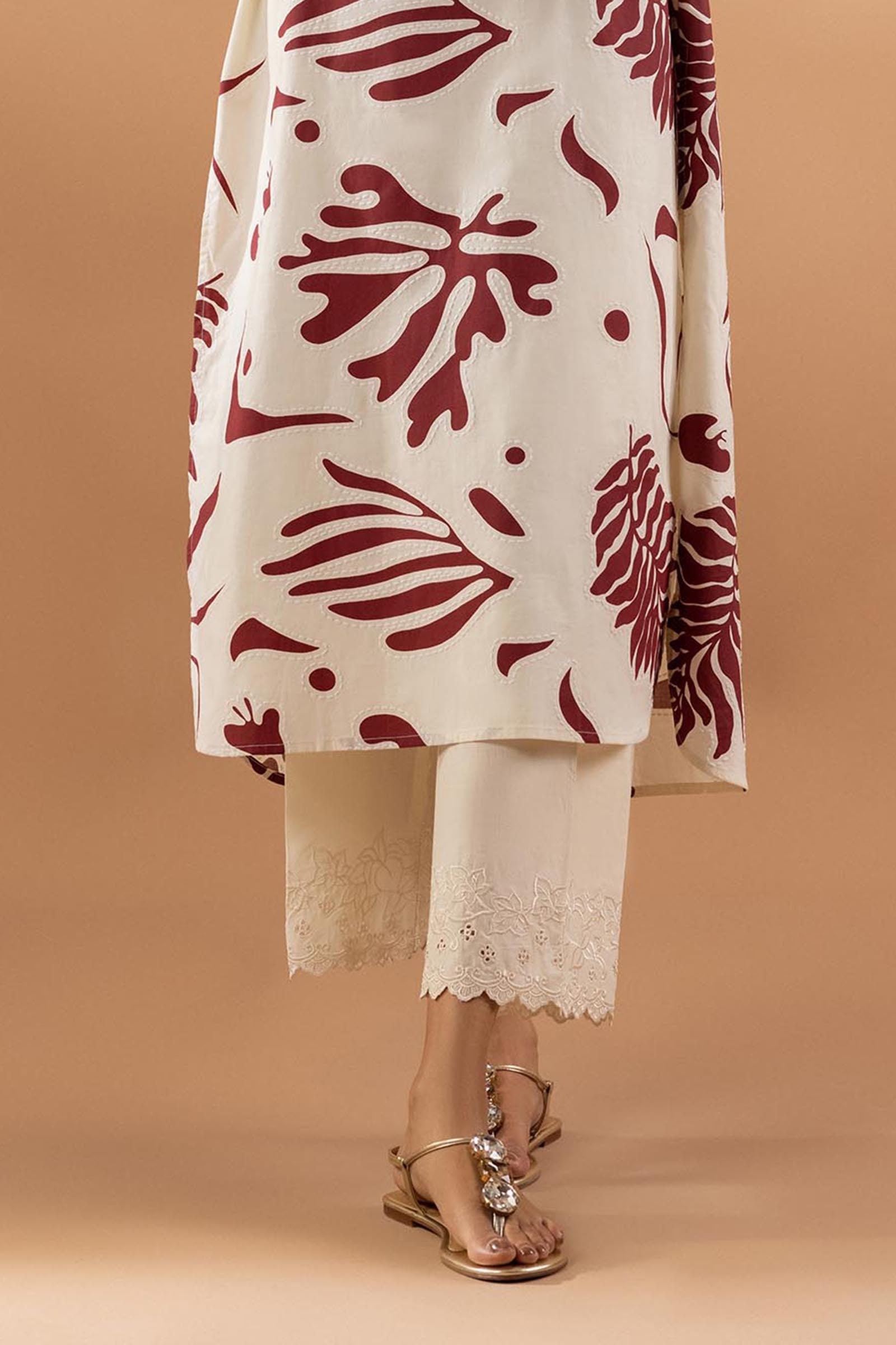 Stitched Lawn Culotte Secondary image