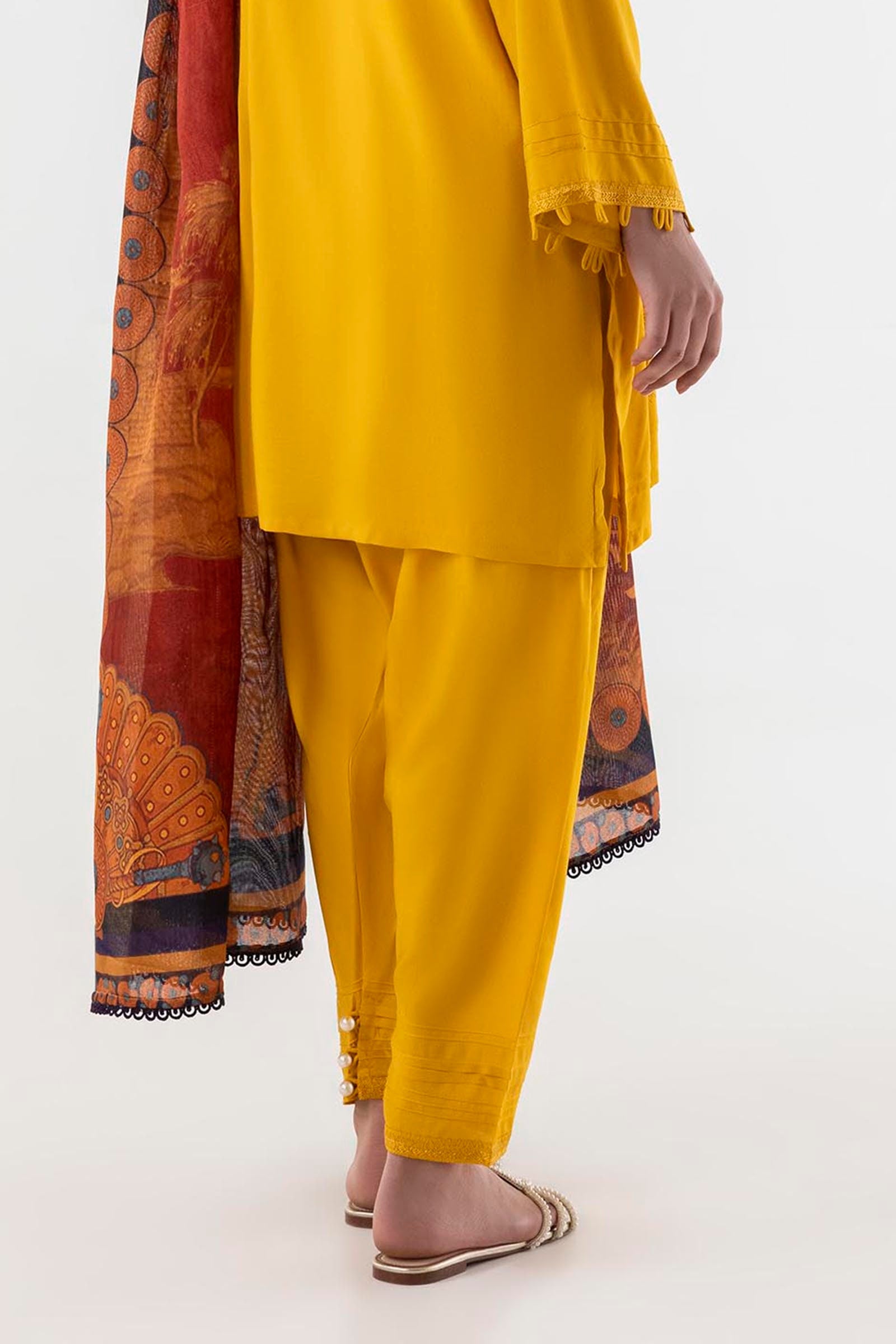 Stitched Linen Shalwar Secondary image