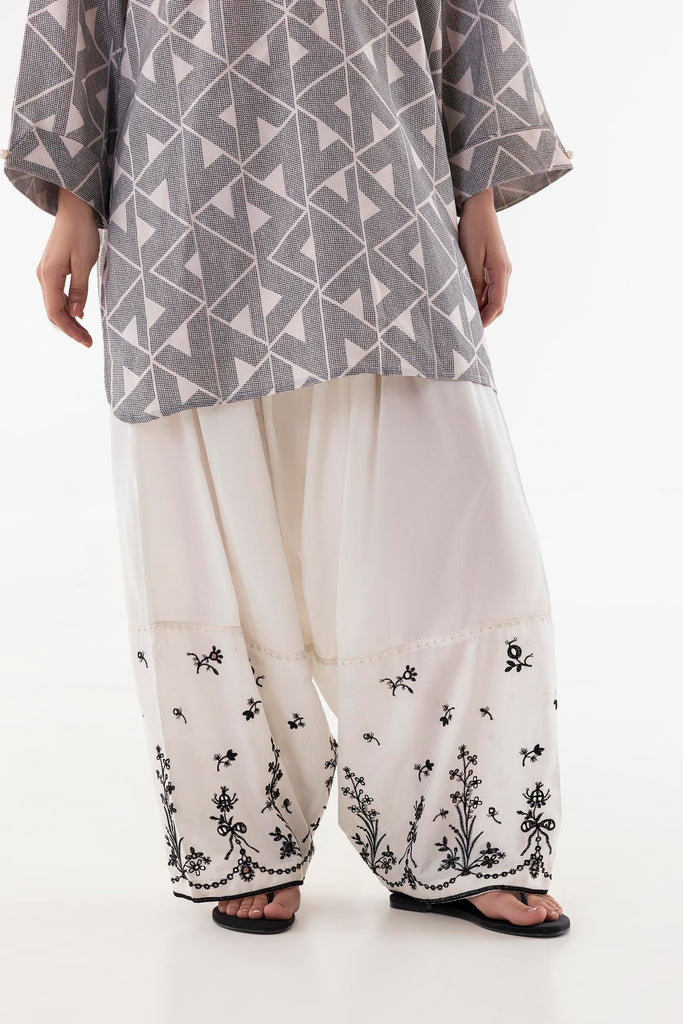 Stitched Linen Embroidered Shalwar
