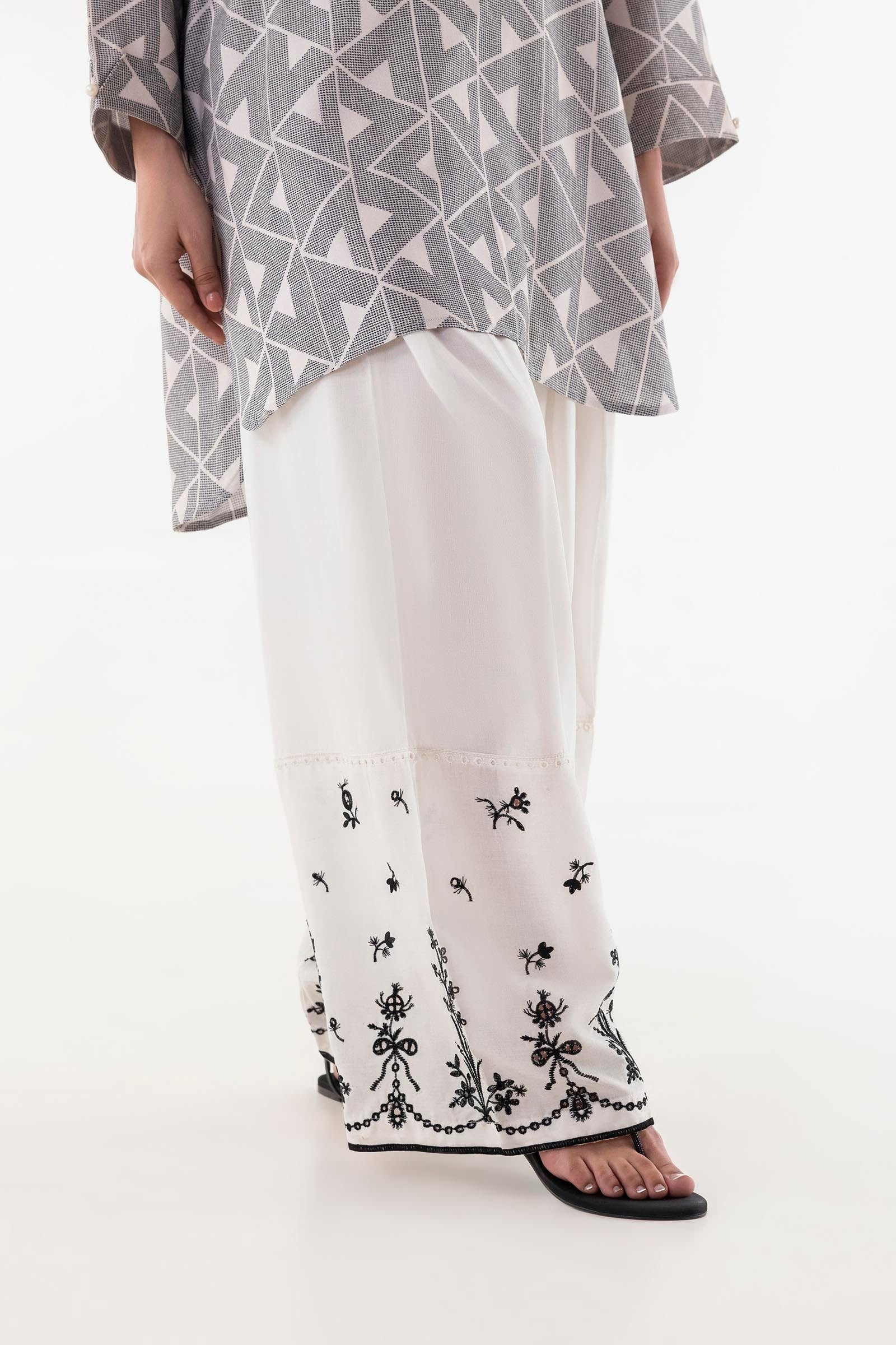 Stitched Linen Embroidered Shalwar Secondary image