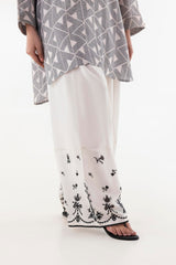 Stitched Linen Embroidered Shalwar