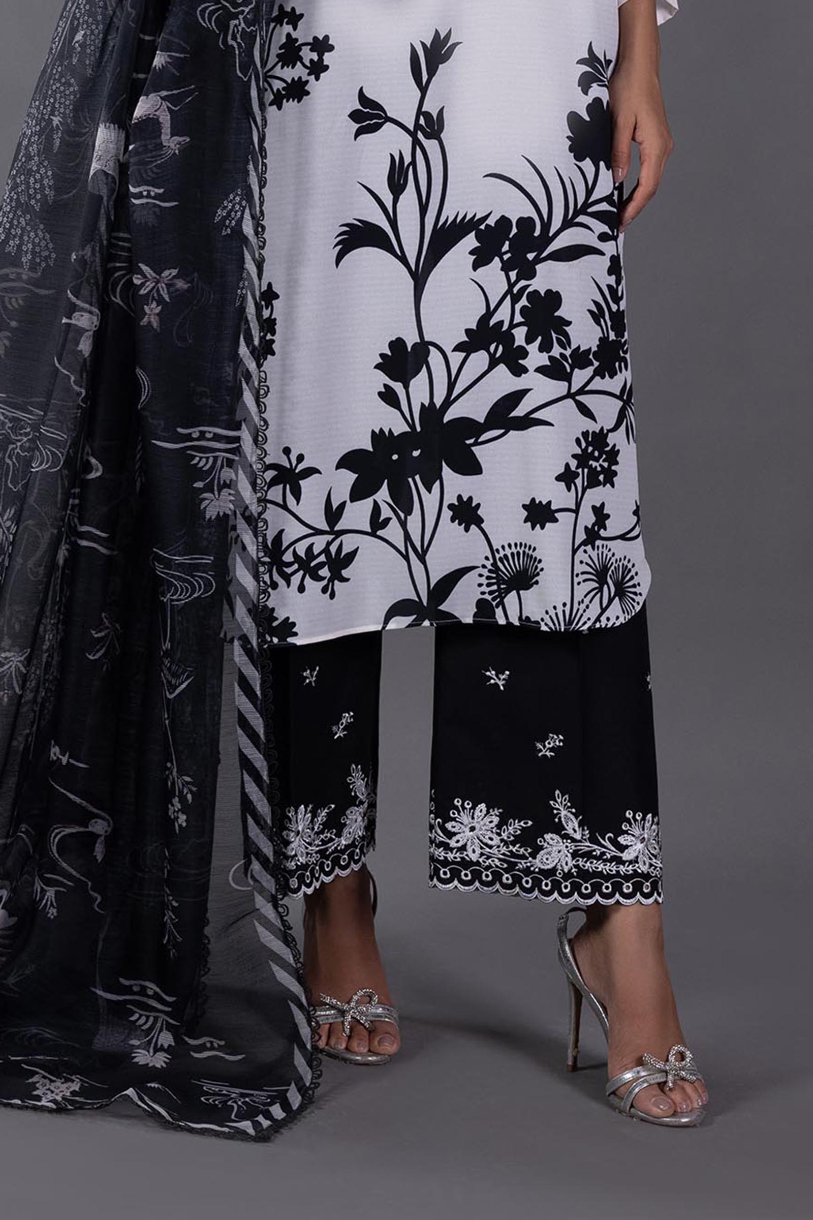 Stitched Embroidered Lawn Culotte Main image