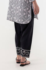 Stitched Embroidered Linen Shalwar
