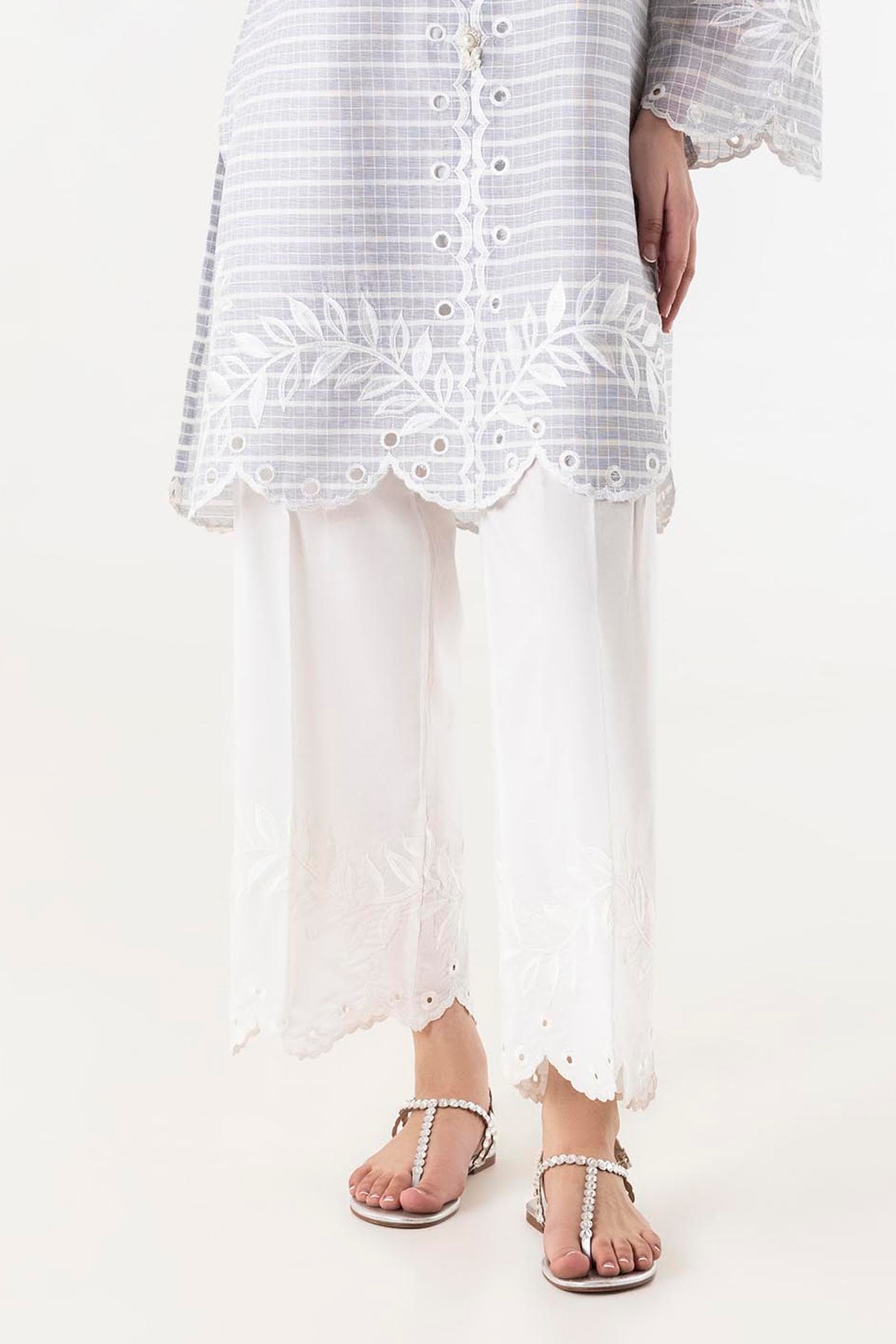 Stitched Lawn Embroidered Culotte Secondary image