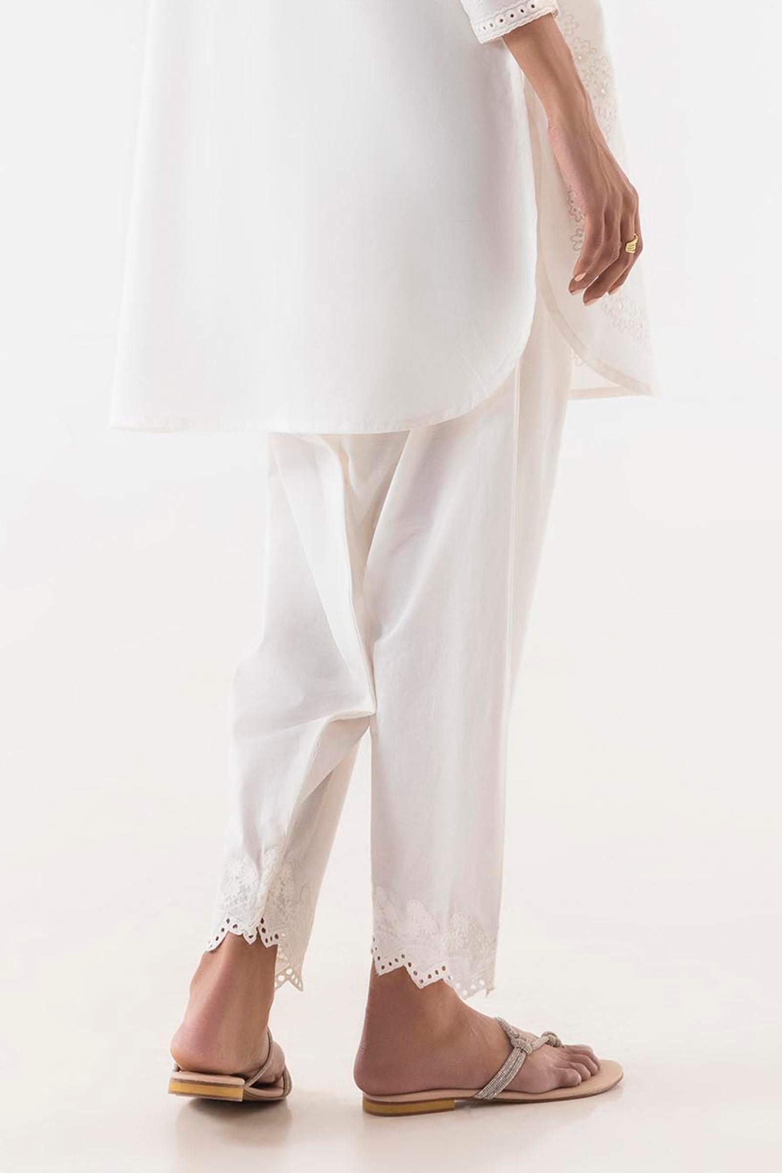 Stitched Lawn Embroidered Skinny Shalwar Secondary image