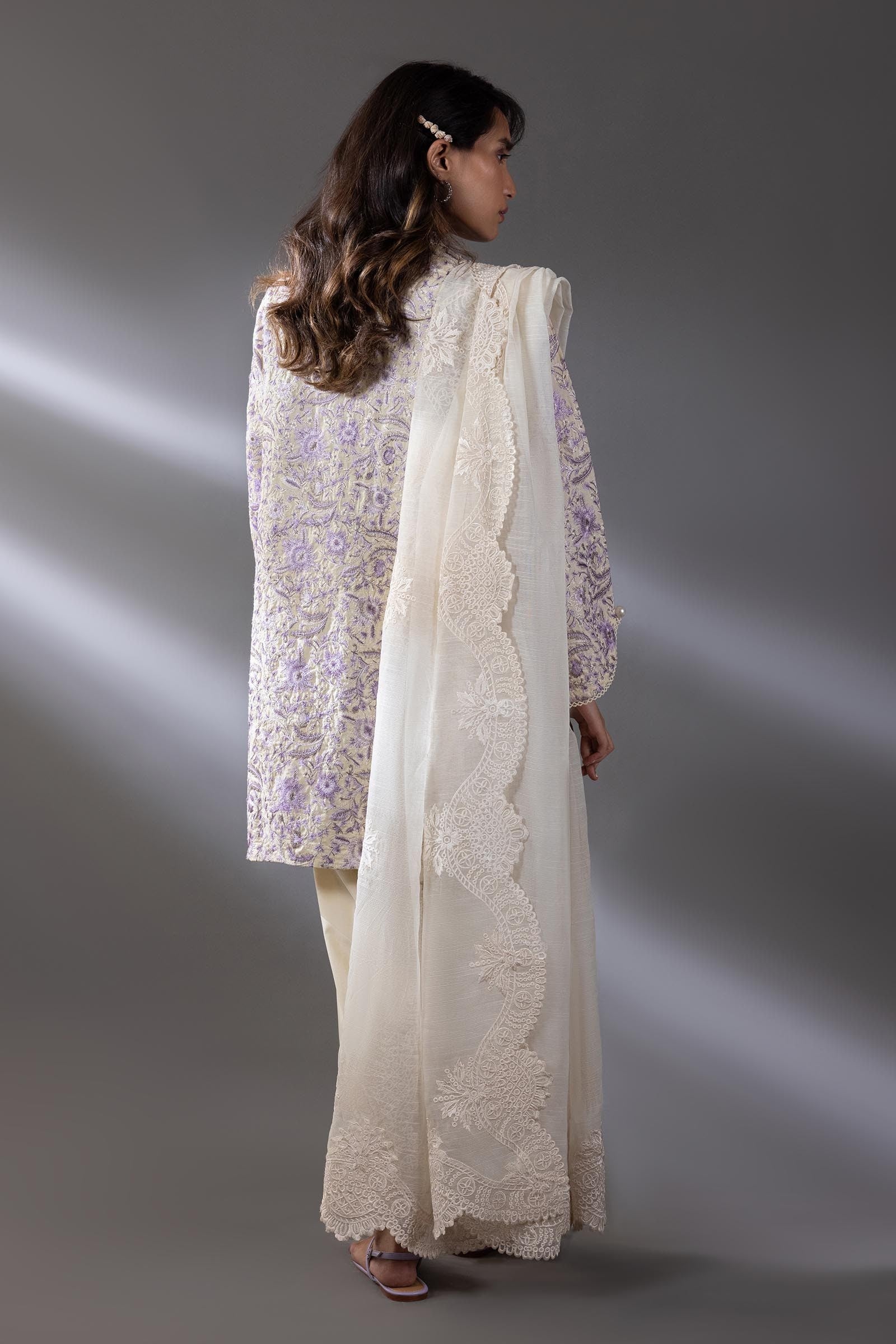 Stitched Lawn Shalwar Secondary image
