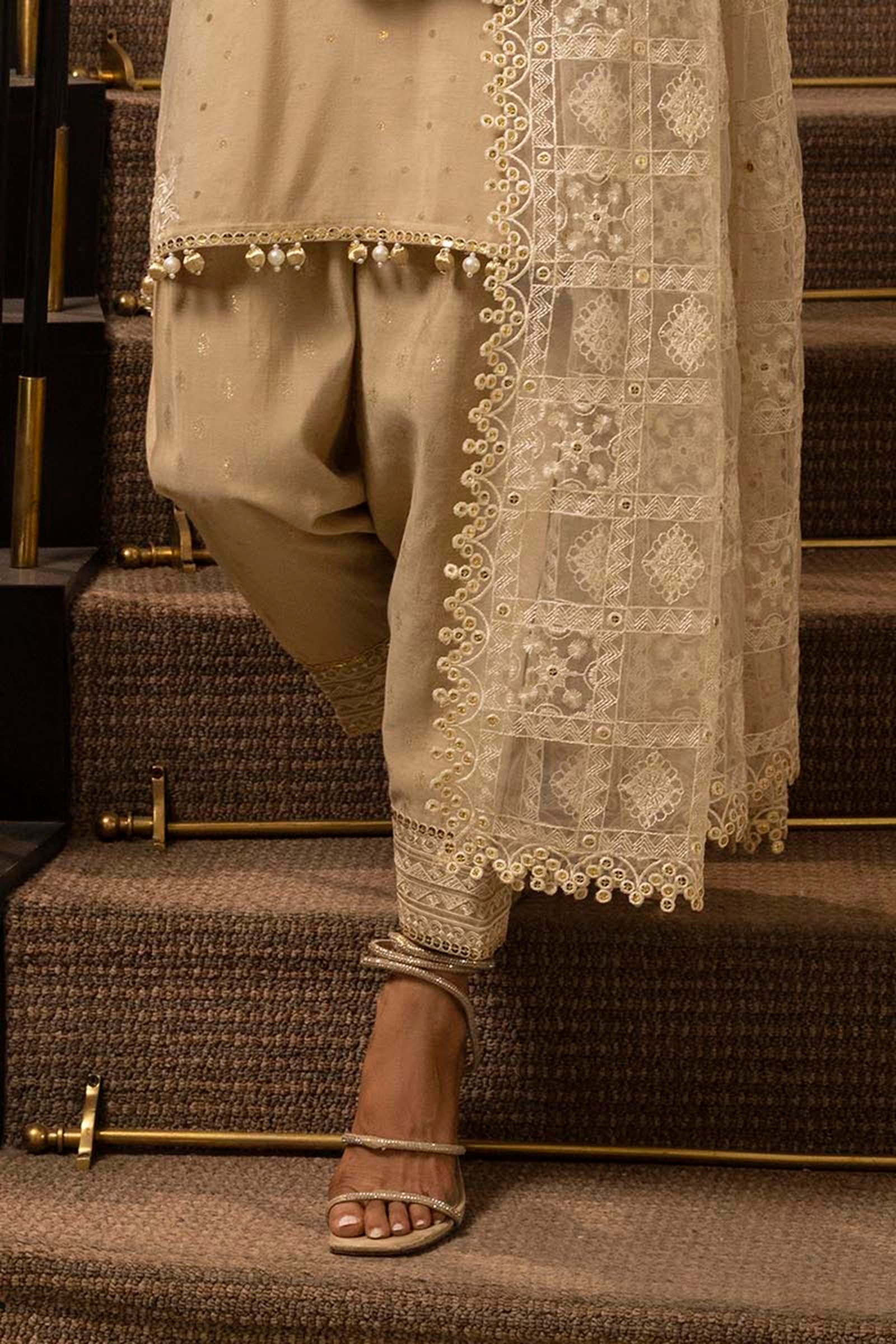Stitched Jacquard Shalwar Main image
