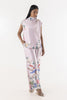 Stitched Pink Printed Cord Set