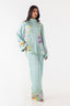 Stitched Light Blue Floral Cord Set