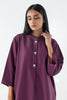 Stitched Dark Muave Printed Shirt + Shalwar